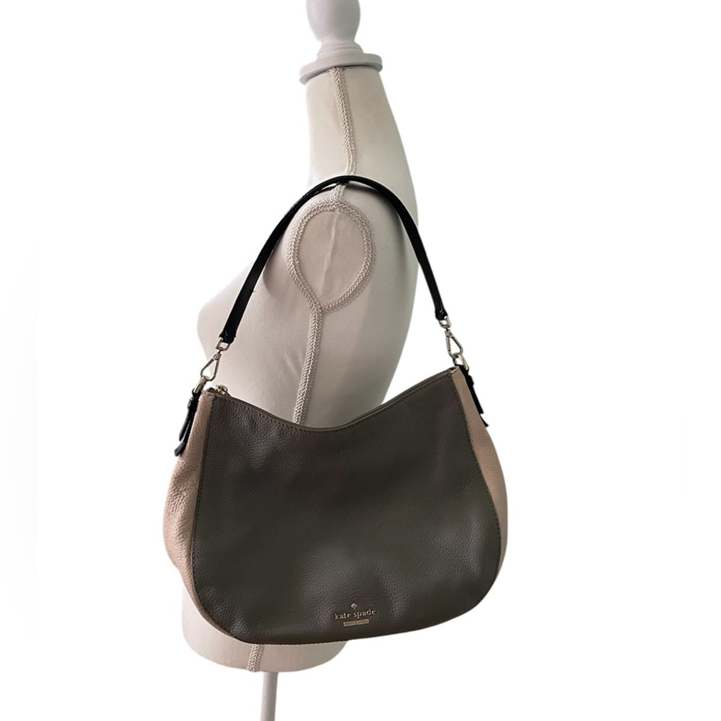 Kate Spade New York Jackson Street Mylie Hobo Handbag Gray And Cream