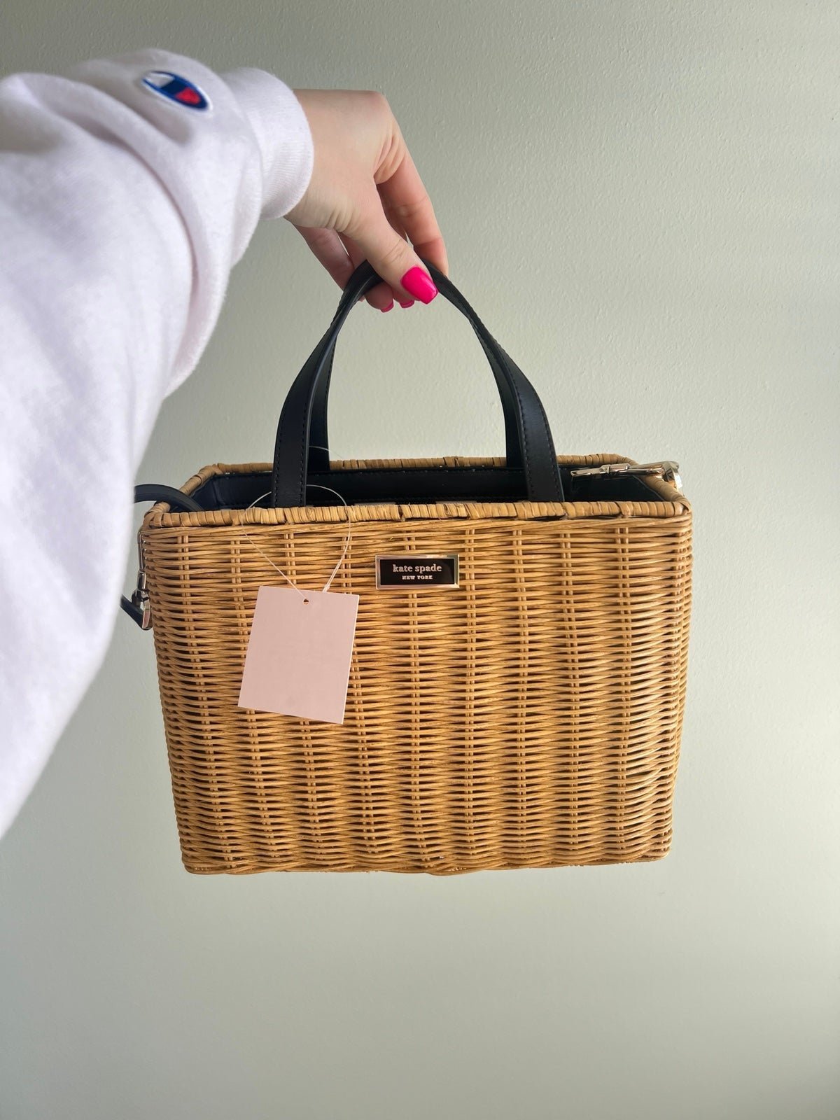 Kate Spade Olive Drive Straw Brigette Bag | So Cute! Kate Spade's New  Spring Collection Will Make You Want to Go on a Picnic | POPSUGAR Fashion  UK Photo 7