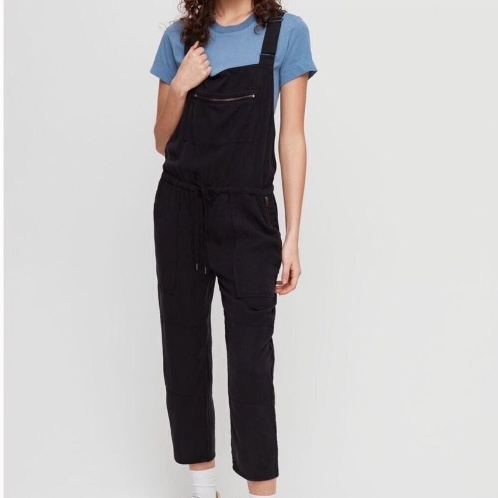 Aritzia Wilfred Free Valletta Overalls Size XS Black Grunge Streetwear