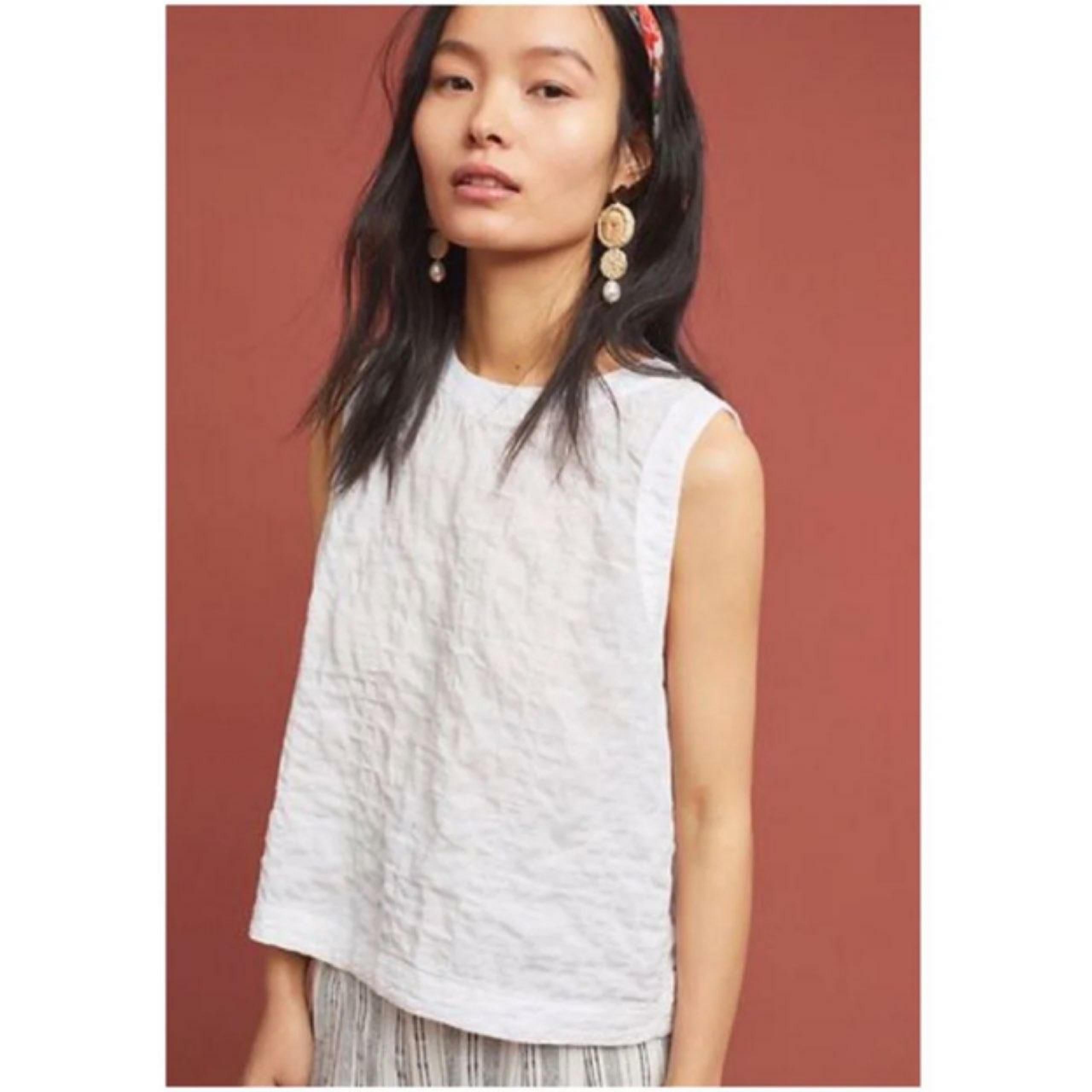 Anthropologie Cloth & Stone Lace-Up Top