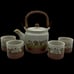 Otagiri Vintage Shell Teapot and 4 Teacups