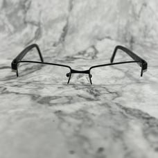 Prada VPR64H 1BO-1O1 Eyeglasses Black Half Rim Rectangle Frames 51-18-135