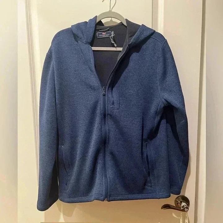 Vineyard Vines Mens Blue Zip Up Jacket Size Large