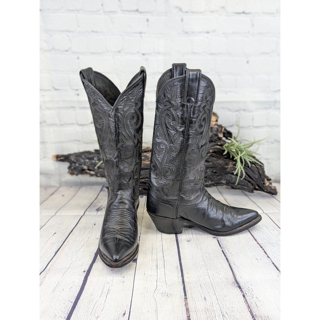 Justin Style 4910 Black Western Cowboy Boots