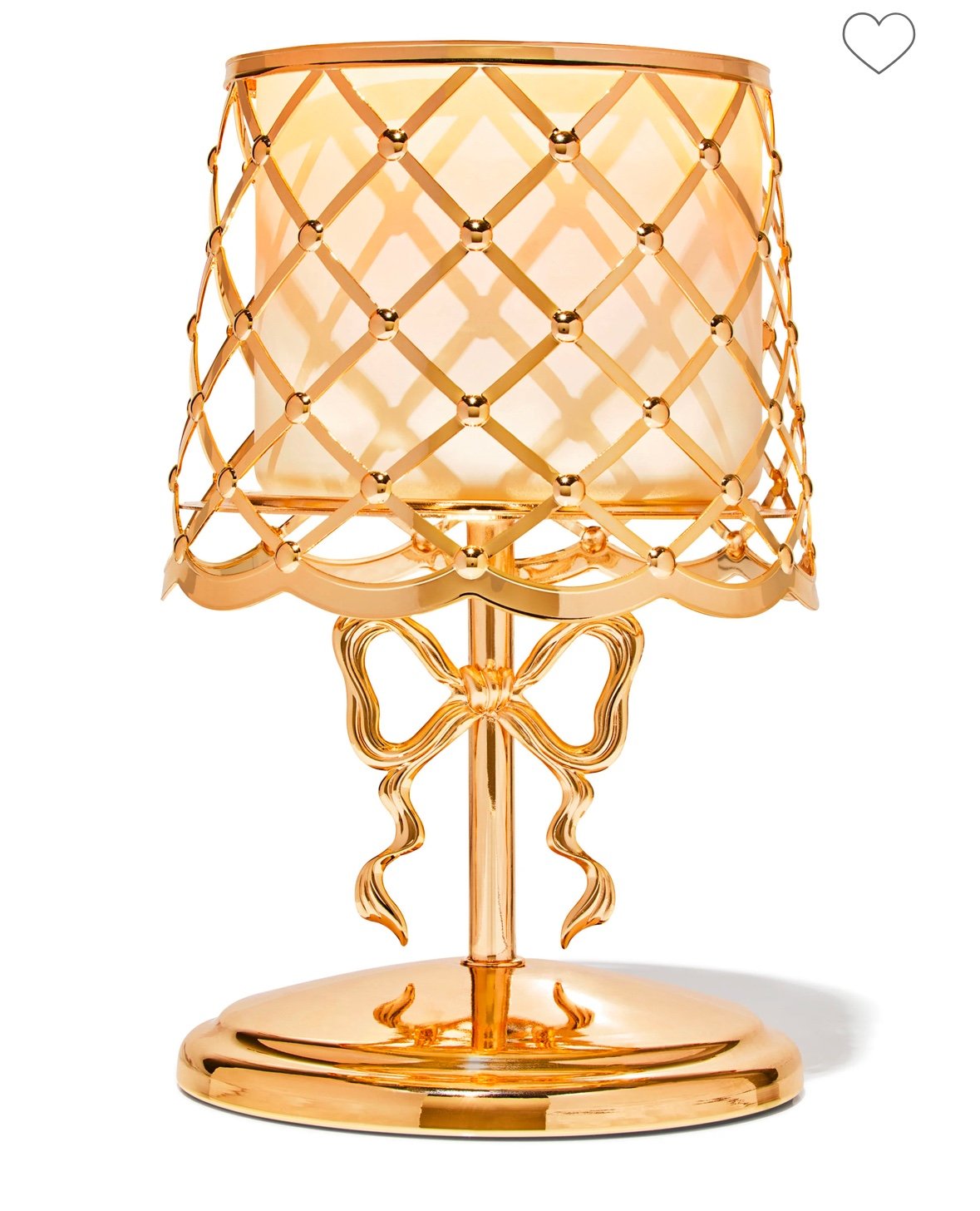 Bath & body works bow lamp candle holder