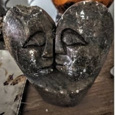 KISSING COUPLE by Tendai GWARAVAZA. Shona Stone Sculpture African Art Handmade