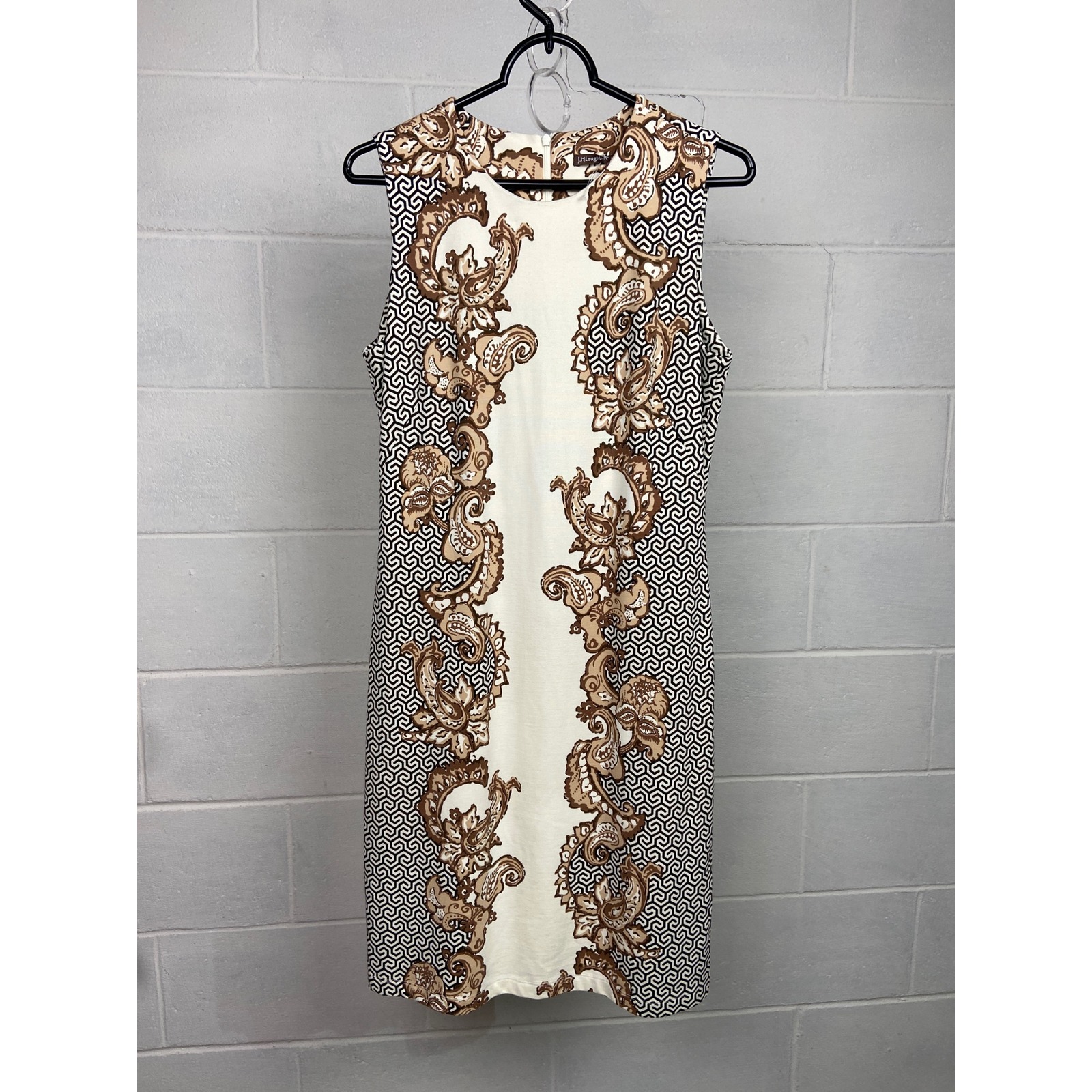 J.McLaughlin Devon Bainbridge Paisley Dress Sleeveless Sheath Party Elegant M