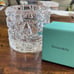 Tiffany & Co. Votive Candle Holder Sierra Crystal Art Glass Rock Cut Germany