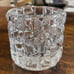 Tiffany & Co. Votive Candle Holder Sierra Crystal Art Glass Rock Cut Germany