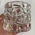 Tiffany & Co. Votive Candle Holder Sierra Crystal Art Glass Rock Cut Germany