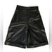 NWOT Jonathan Simkhai Black Vegan Leather Bermuda Shorts Size 0