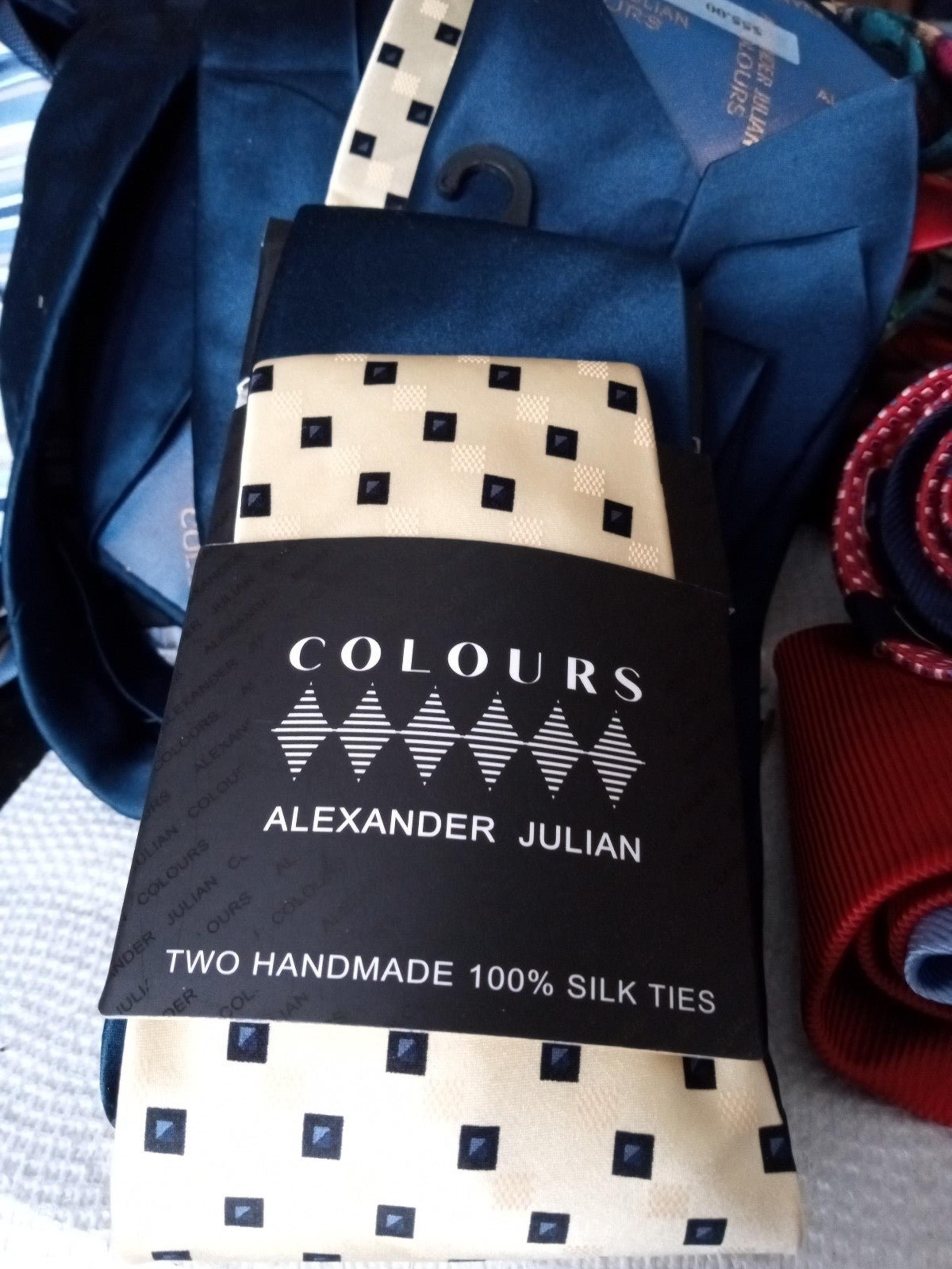 2 silky ties Alexander Julian Colours for men