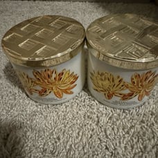 BBW starfruit and mandarin 3wick candles x2