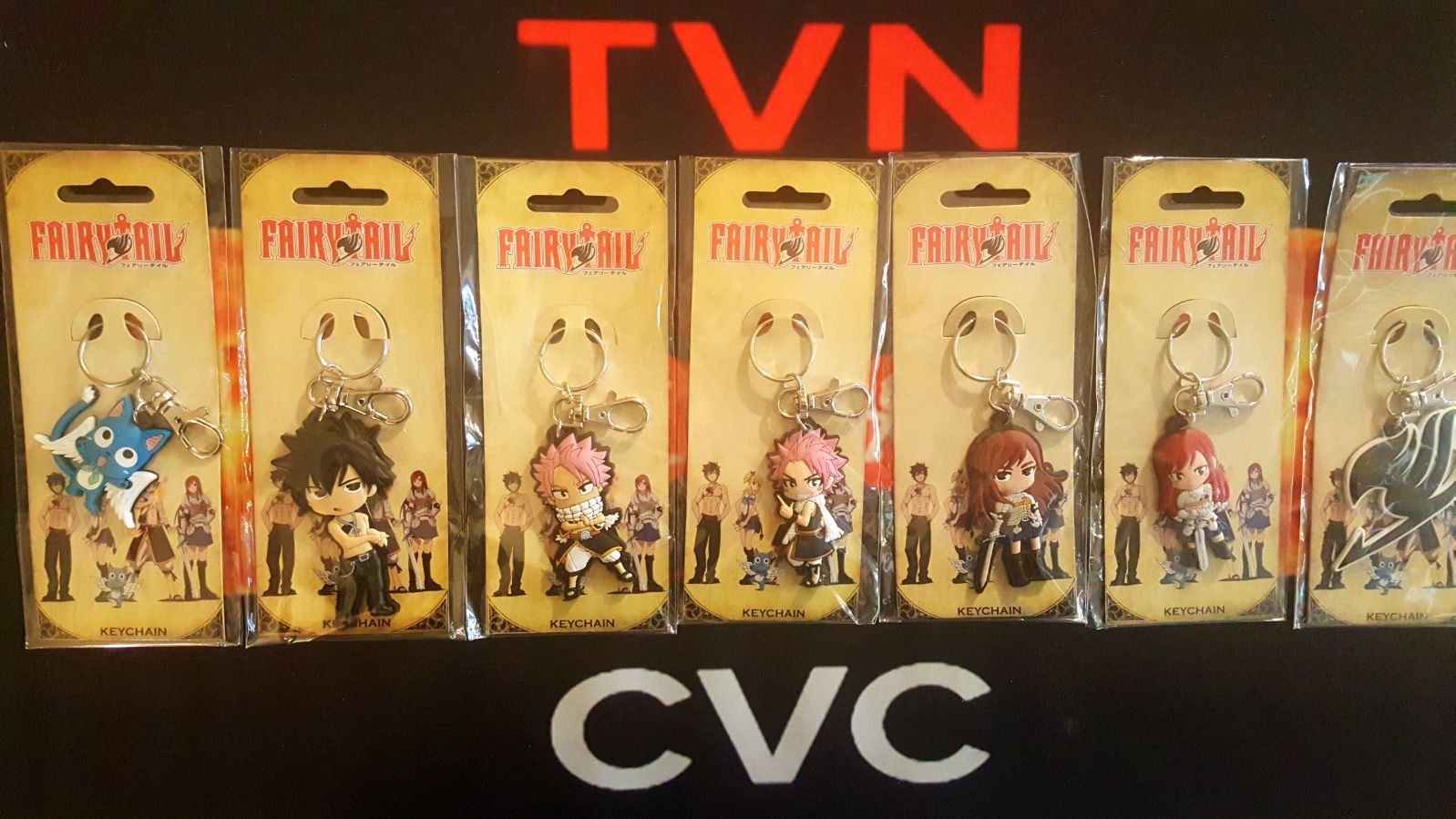 7 x FairyTail Keychains Collection Set