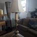 Vintage tall heavy brass table lamp unique