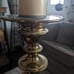 Vintage tall heavy brass table lamp unique