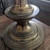 Vintage tall heavy brass table lamp unique