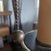 Vintage tall heavy brass table lamp unique