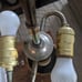 Vintage tall heavy brass table lamp unique