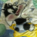 Vtg Looney Tunes Bugs Bunny Tweety Sylvester Cat Baby Crib Blanket Quilt 2000