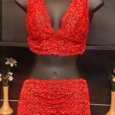 Victoria's Secret Red Lace Lingerie Set