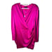 Generation Love Womens Miley Satin Wrap Dress Long Sleeve Hot Pink Size XL NWT