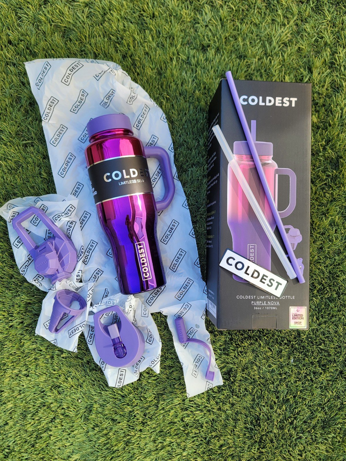 The Coldest Water Bottle Limitless Purple Nova NIB 36oz