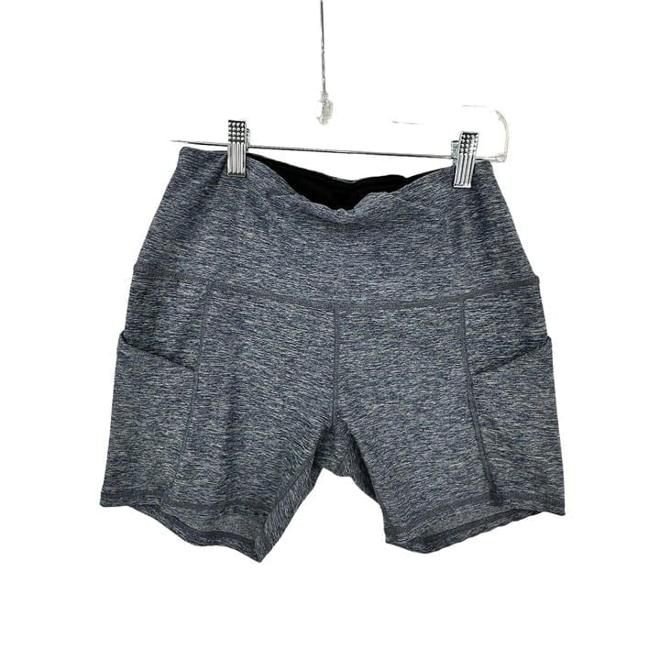ODODOS Workout Shorts Womens Size M Pockets Yoga Athletic Cycling Blue