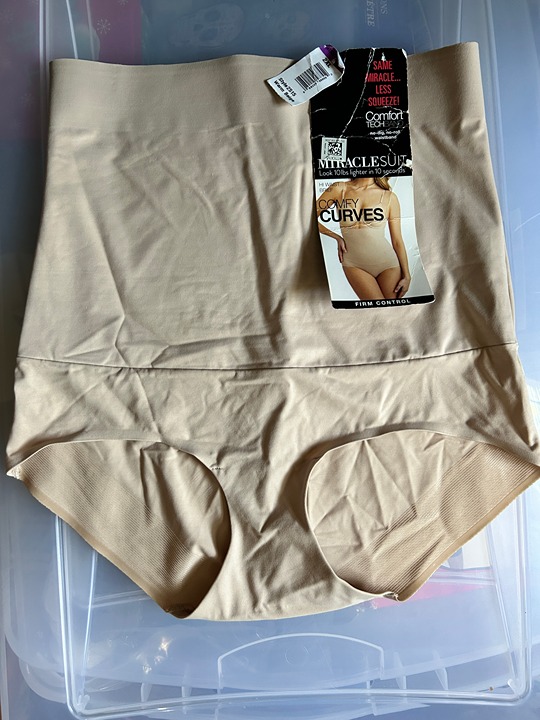 MIRACLESUIT Comfy Curves Hi Waist Brief 2515 Warm Beige (2X)