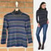 L'AGENCE Olive Bronze Stripe Harlee Turtleneck Sweater XS