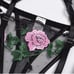 Floral Embrodiered Black Lingerie Set