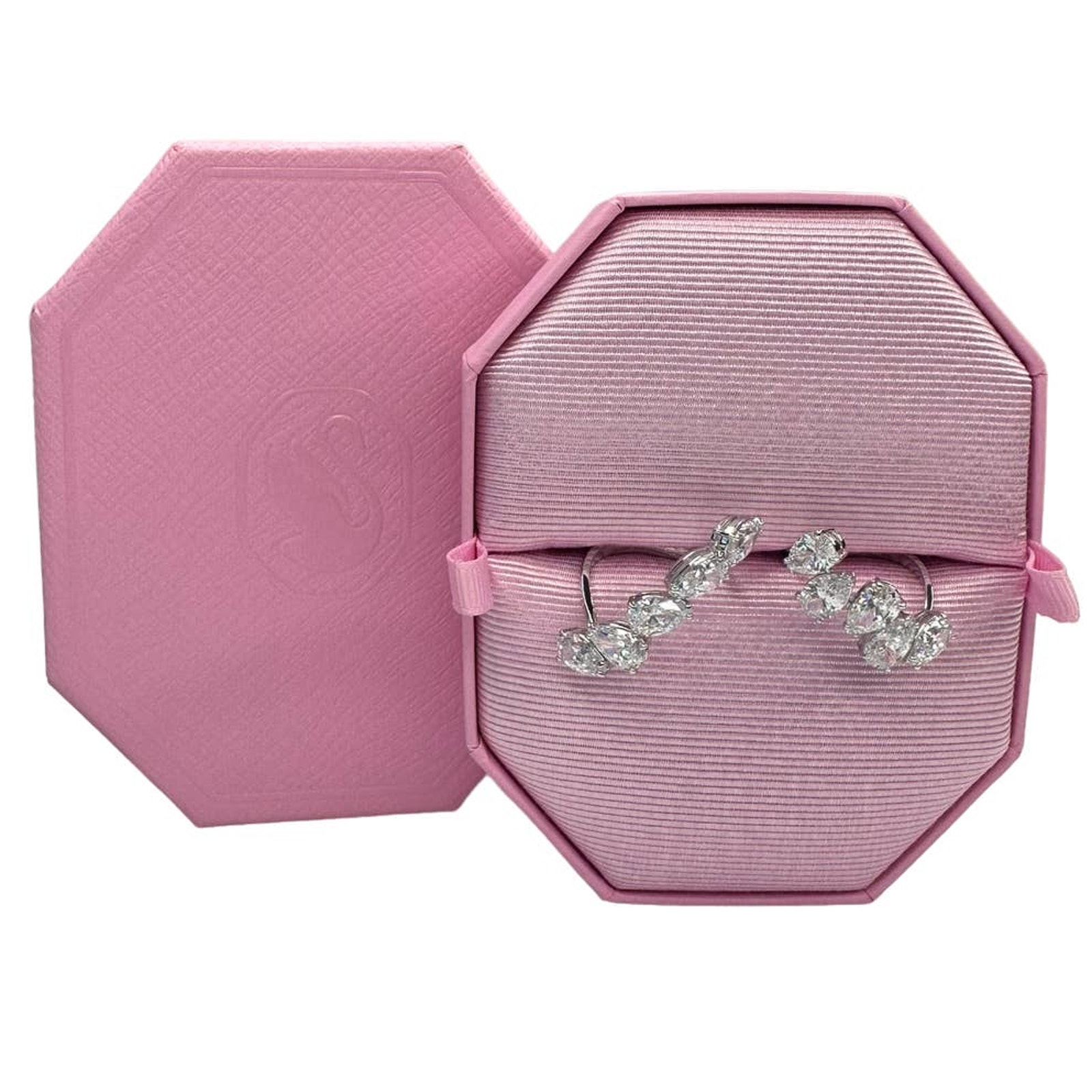 Swarovski Millenia cocktail ring Set, White, Rhodium plated 50/52 EUR - 5/6 USA
