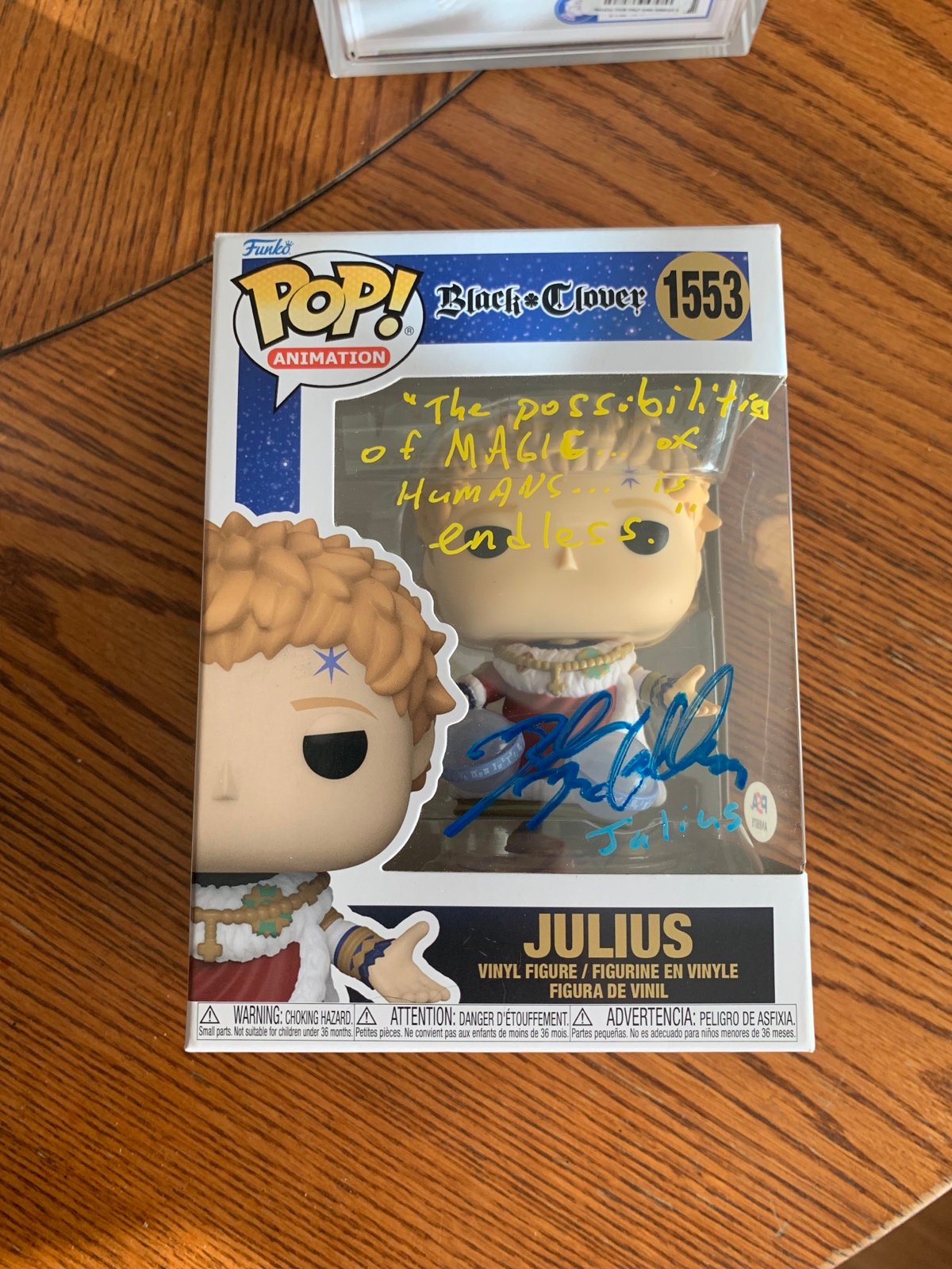 Funko Pop signed and quoted Julius