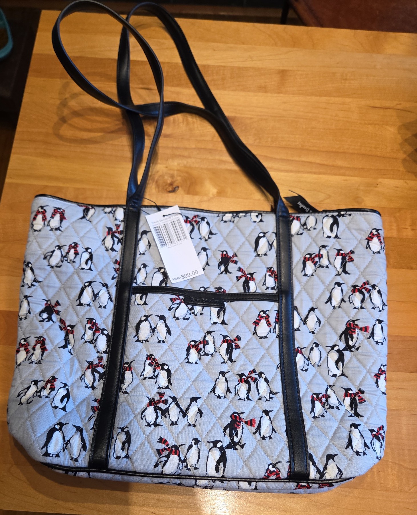 Vera Bradley small trimmed Playful Penguins Purse