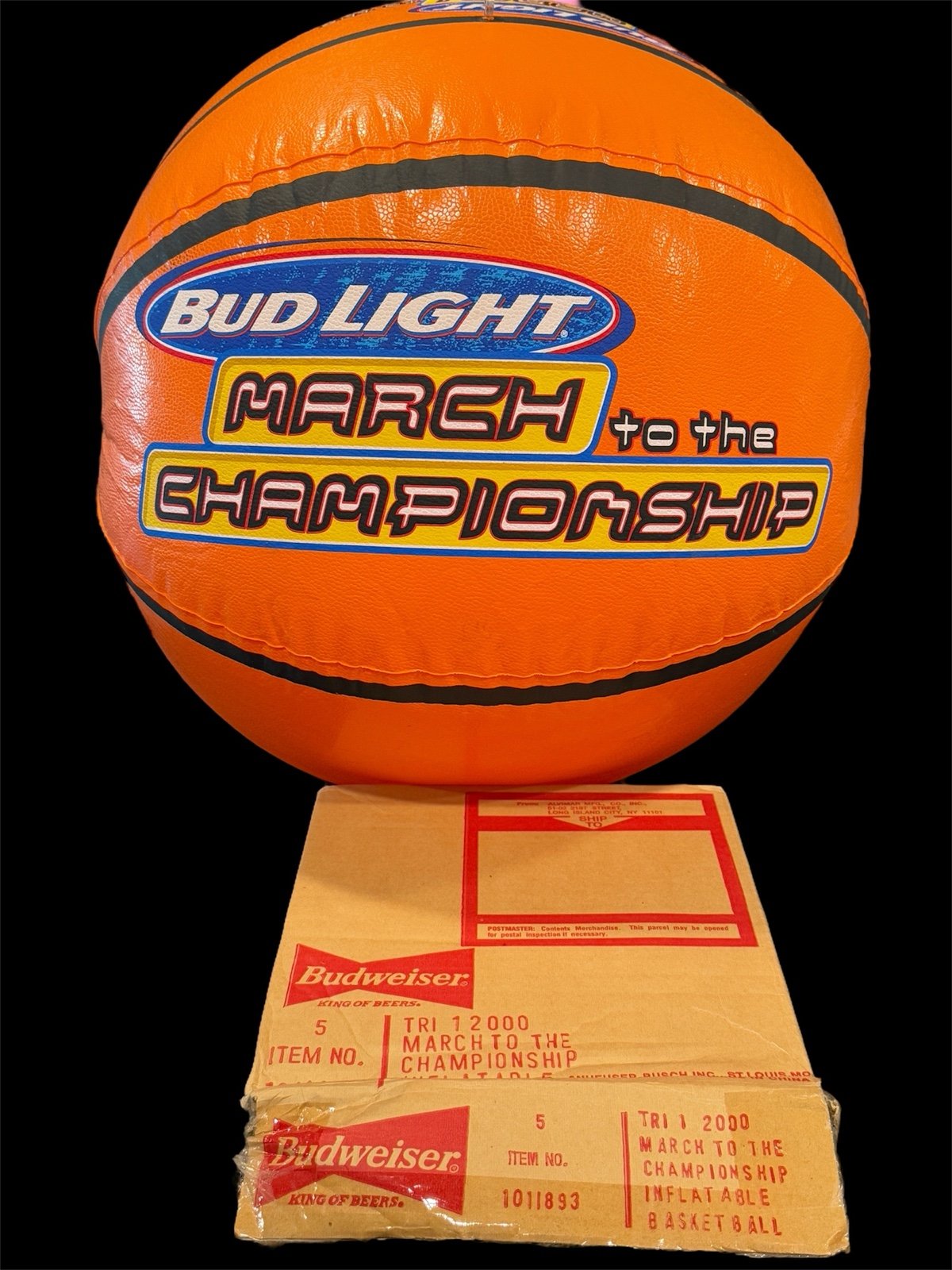BUD LIGHT MARCH to CHAMPIONSHIP March Madness 2000 Inflatable Basketball. 5 pcs
