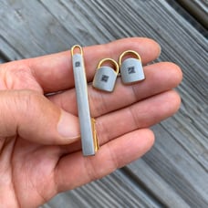 Pierre Balmain Paris tie clip /bar & cufflinks set
