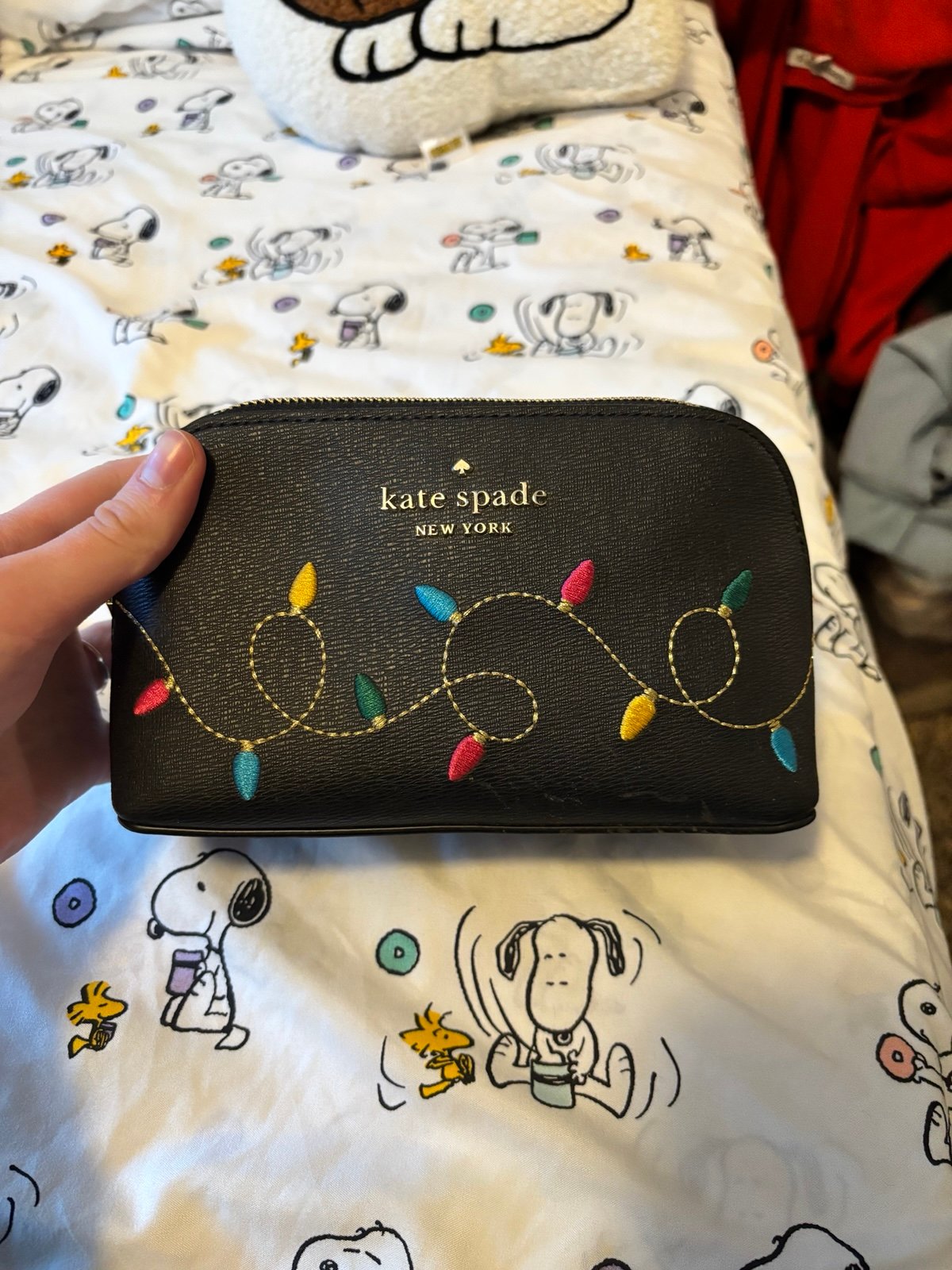 Kate Spade Christmas Lights Makeup Bag