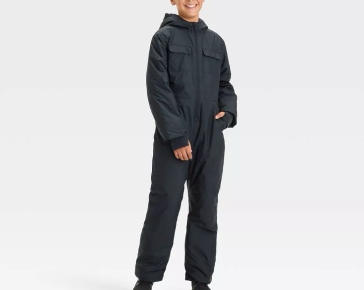 Boys' Solid Snow Suit - All In Motion Black M (8)