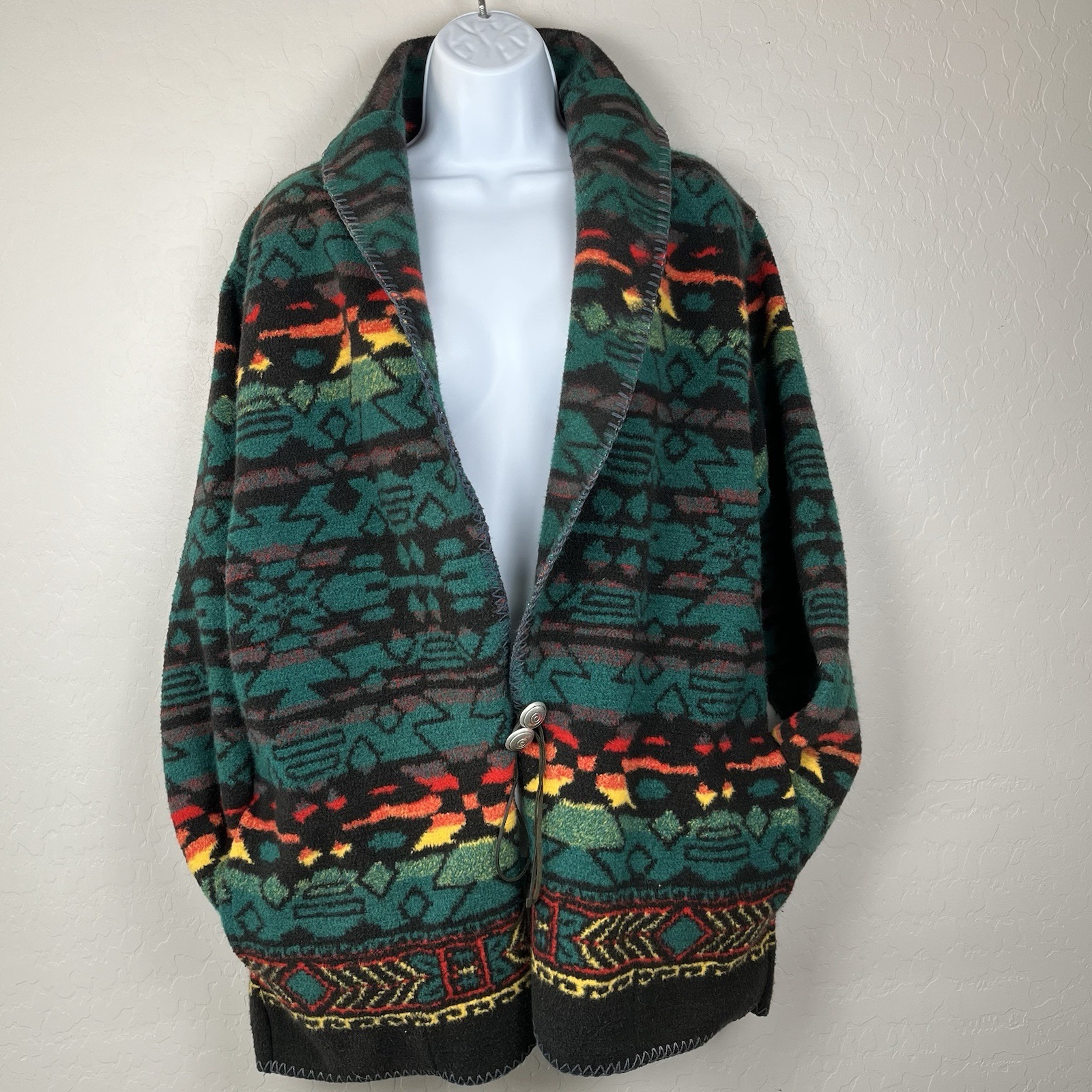 VTG Bear Ridge Outfitters Open Cardigan Women's XL Southwestern Native Navajo
