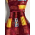 Canali Men's Italy Made Red Blue Geometric 100% Silk Luxury Designer Necktie Tie