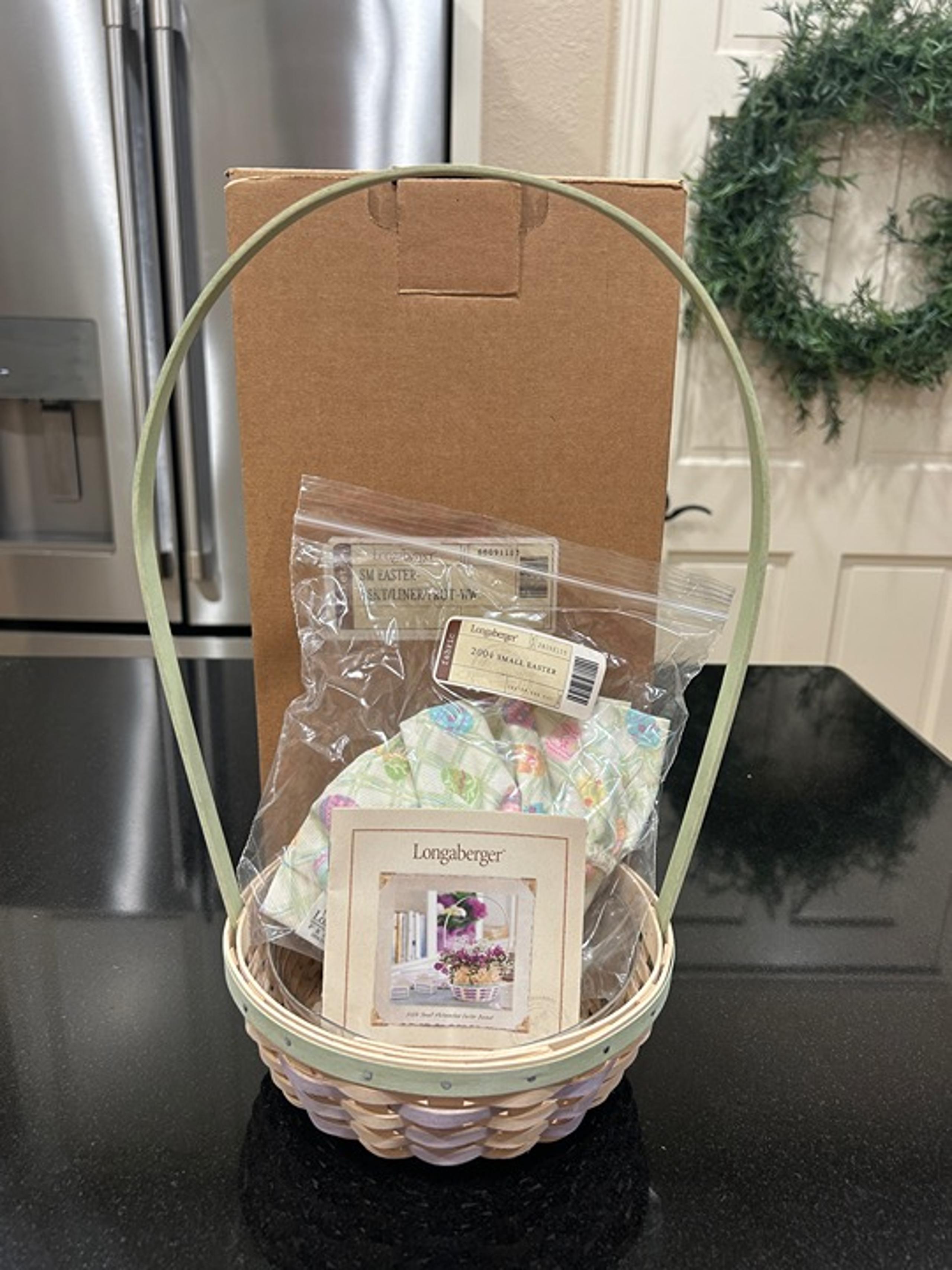 Limited NIB Longaberger 2004 JAM Whitewashed Small Easter Basket