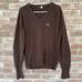 Vintage Izod Lacoste V Neck Sweater Brown Medium