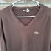 Vintage Izod Lacoste V Neck Sweater Brown Medium