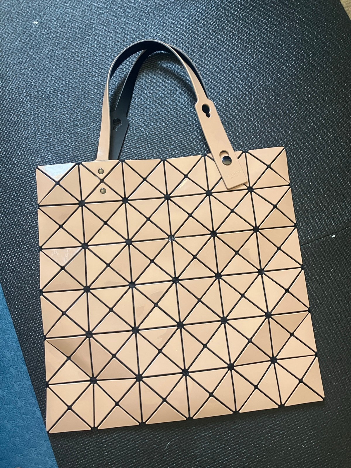 BAO BAO ISSEY MIYAKE Orange Lucent and Flesh pink Boxy Tote .Women Tote / Bag .