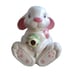 Rare White Bunny Rabbit Teapot with Pink Bow & Flower Spout