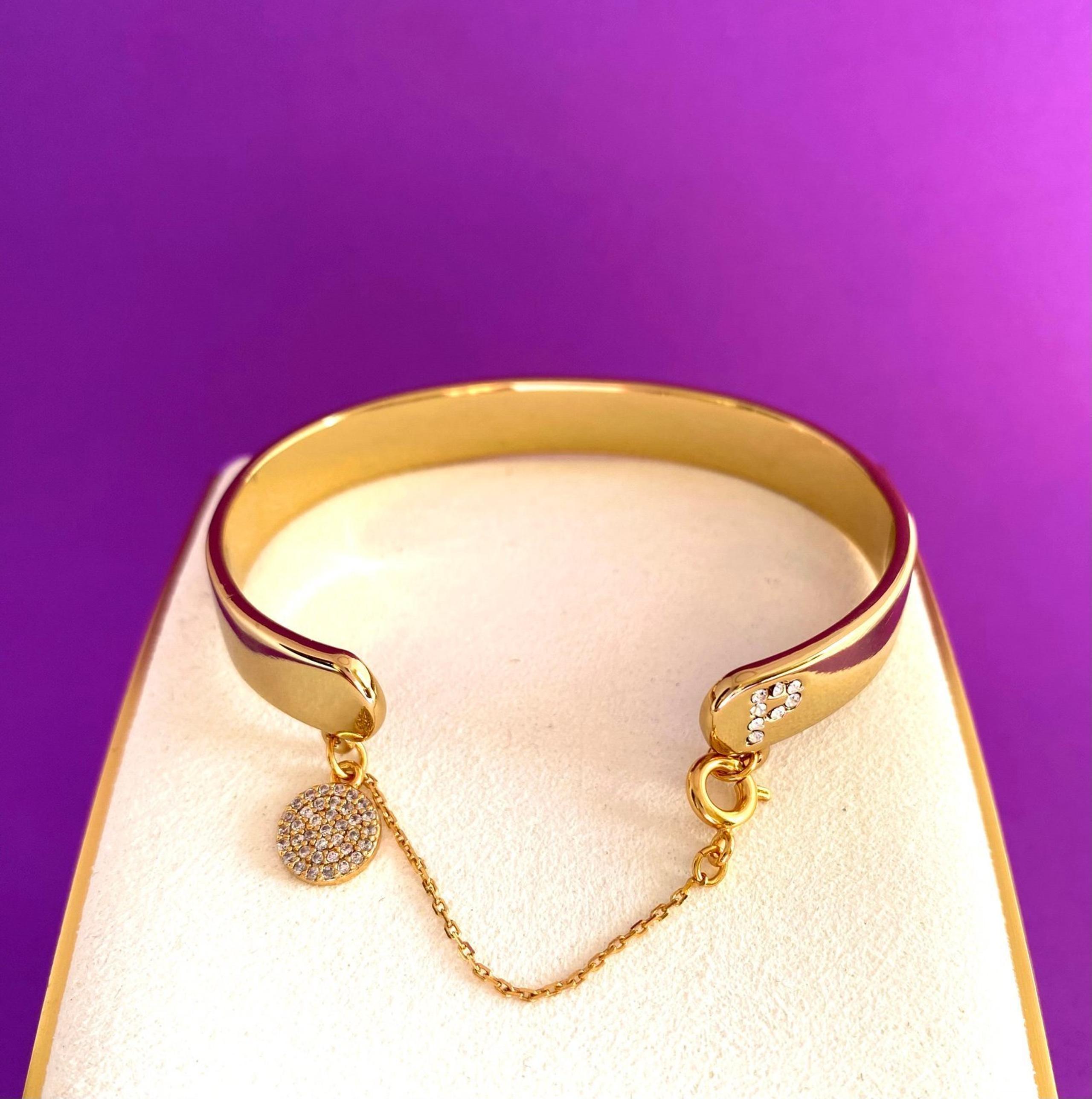 Baublebar Pave Initial Cuff Bracelet Letter "P”