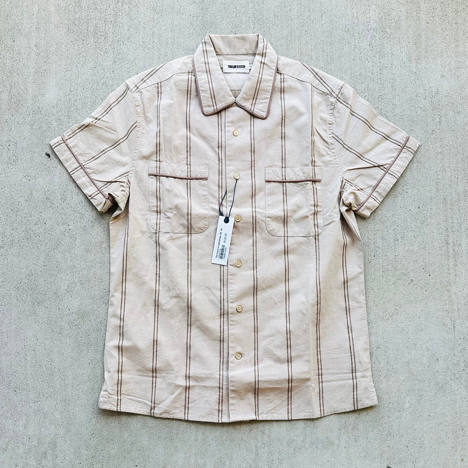Taylor Stitch Shirt Men Size 36 Talum Button up Latte NWT