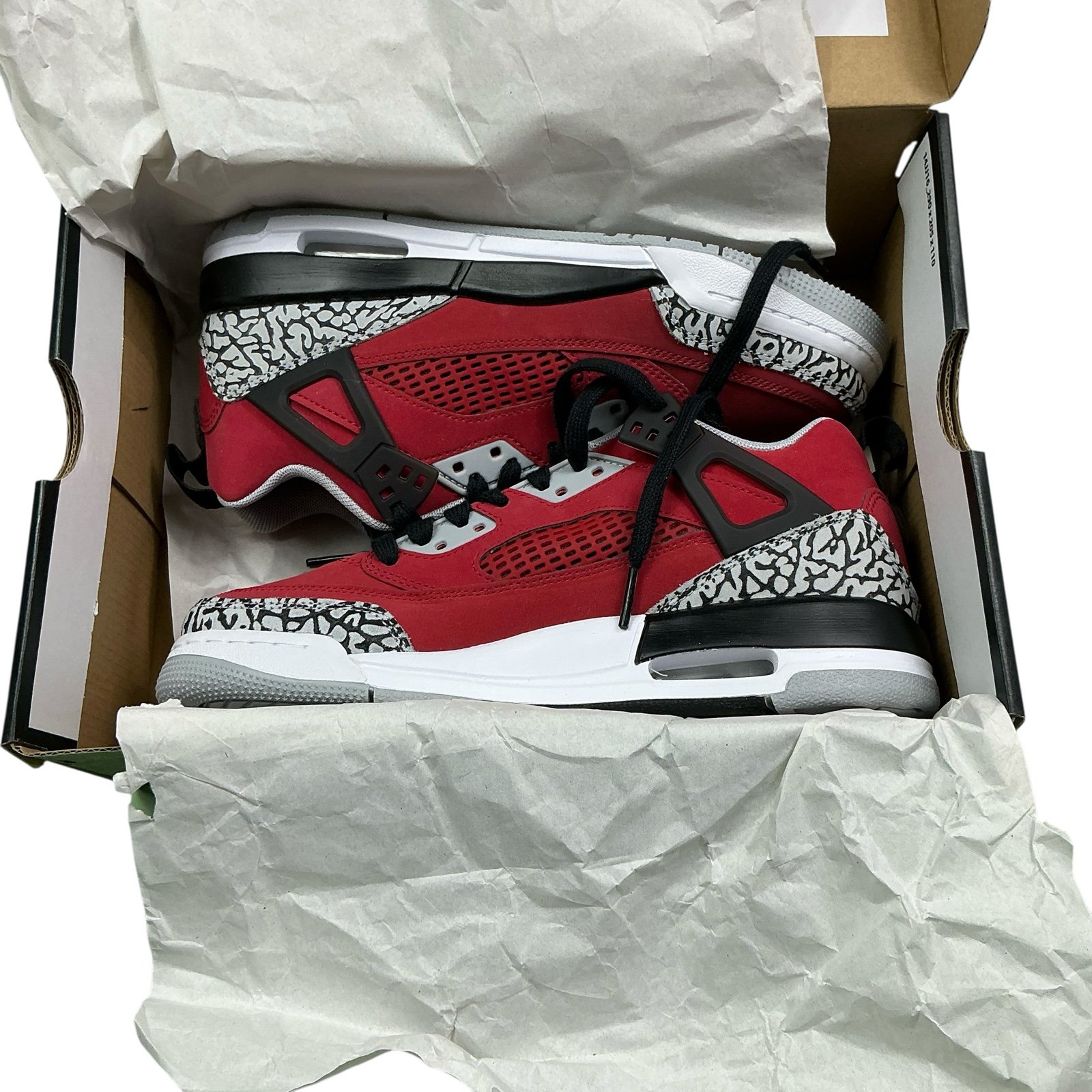 NWOT Jordan SPIZIKE LOW red/black. Size Boys 5.5, women’s 7. Still in the box