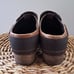Merrell Womens Shiloh Oak Brown Leather Comfort Block Heel Slide Mules Size 9.5