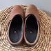 Merrell Womens Shiloh Oak Brown Leather Comfort Block Heel Slide Mules Size 9.5